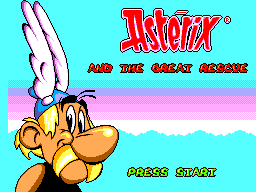 Asterix title screen for Sega Master System